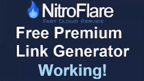 NitroFlare premium link generator .